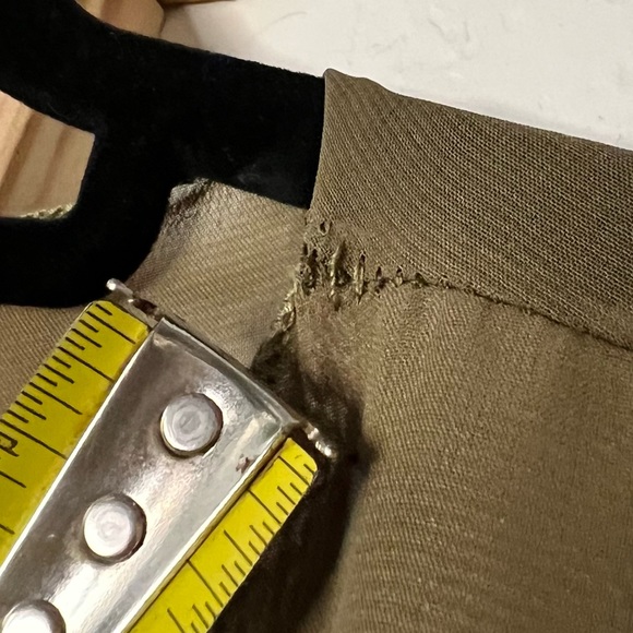 LuLaRoe olive open front waterfall drape short sleeve sheer cardigan fringe hem - Picture 7 of 10